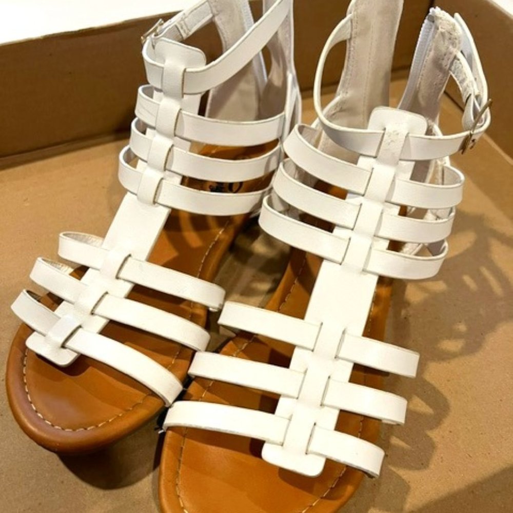 Self Esteem Gladiator Sandals - White - Size 5